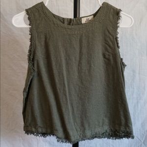 Olive green tank top